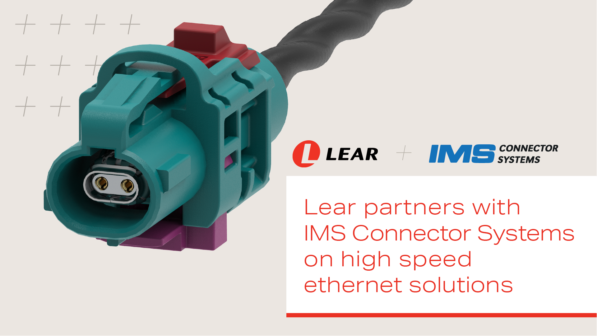 Lear, IMS Connector Systems partner on high speed ethernet solutions